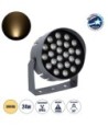 GLOBOSTAR® FLOODNIGMA 90378 Προβολέας Σποτ Wall Washer LED 24W 2160lm 30° DC 24V Αδιάβροχο IP65 Θερμό Λευκό 2700K Dimmable - Bridgelux SMD Chip - Γκρι Ανθρακί - Μ15 x Π15 x Υ9.1cm - 3 Χρόνια Εγγύηση